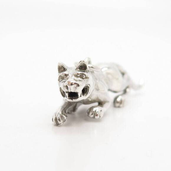 925 Sterling Silver Vintage Wild Animal Pendant - Picture 3 of 7